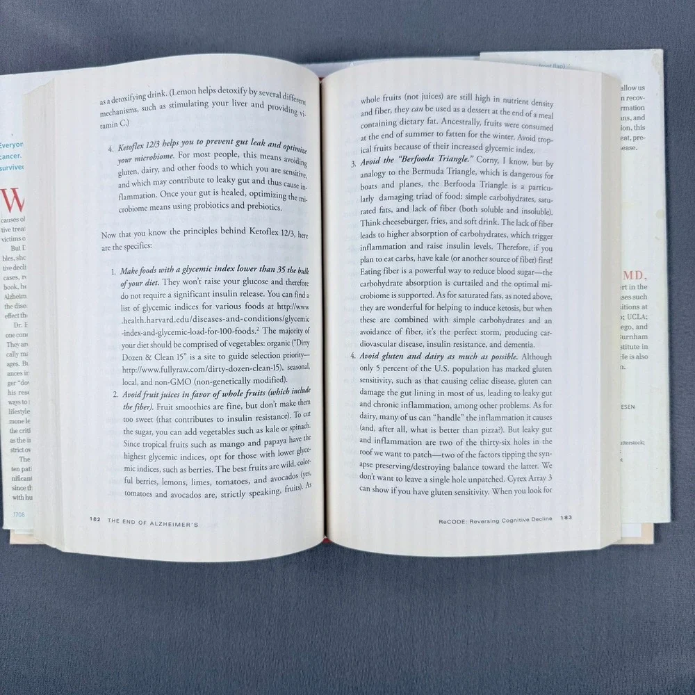 Dale E. Bredesen The End of Alzheimers Hardcover 2017 1st Ed Medical Health Book